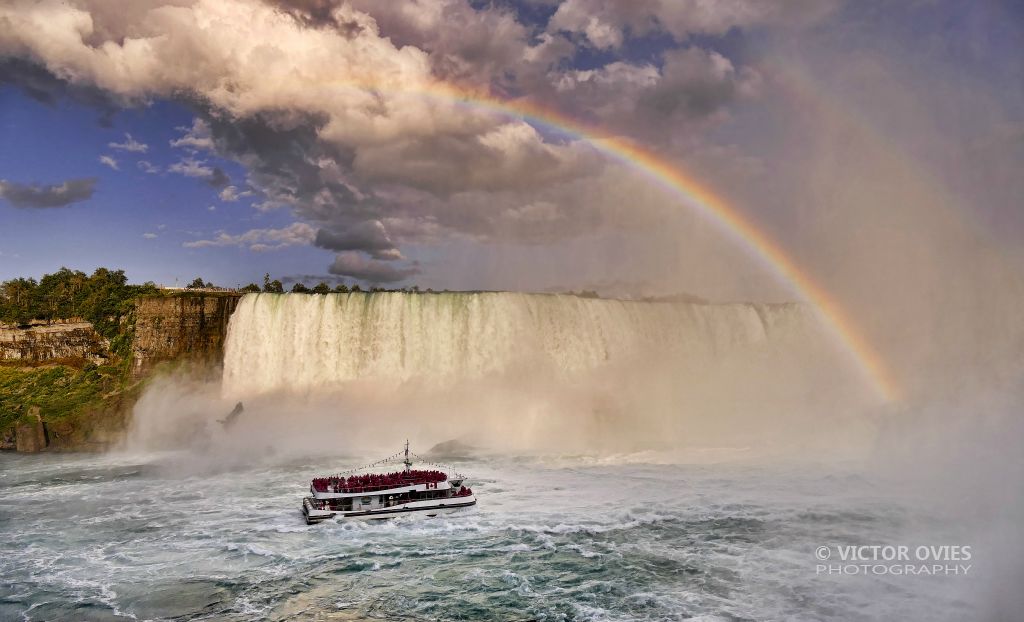 Rainbow over the Niagara Falls