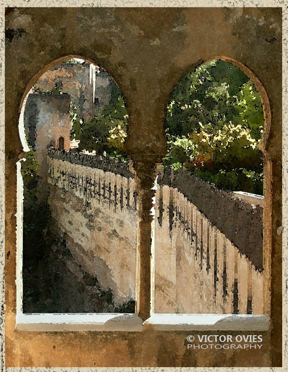 The ramparts and the Judge tower from a window in the Spiked Tower