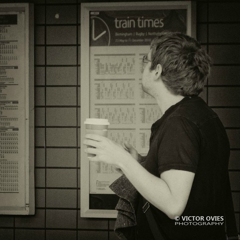 Waiting for the train